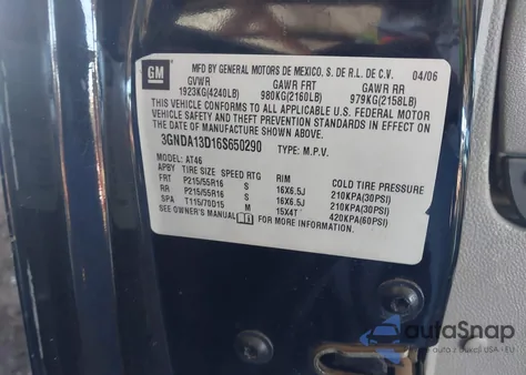 2006 Chevrolet Hhr Ls from USA, damaged, VIN 3GNDA13D16S650290